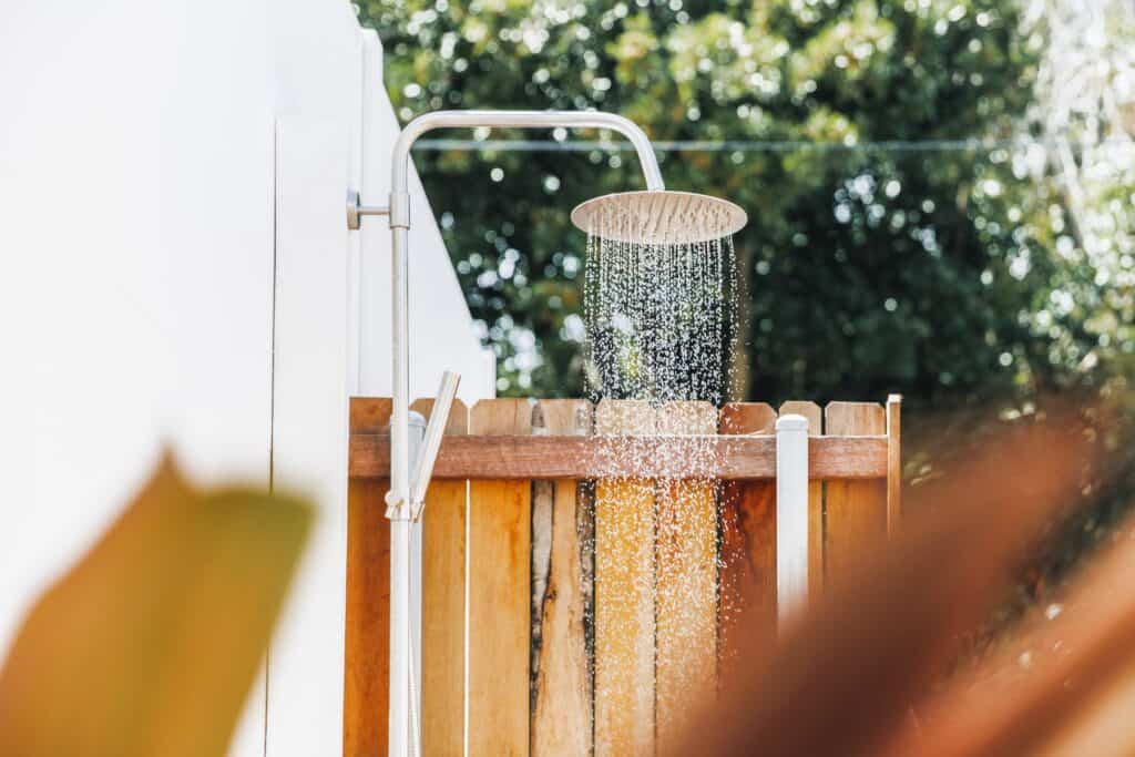 sawtell accommodation holiday home house outdoor shower